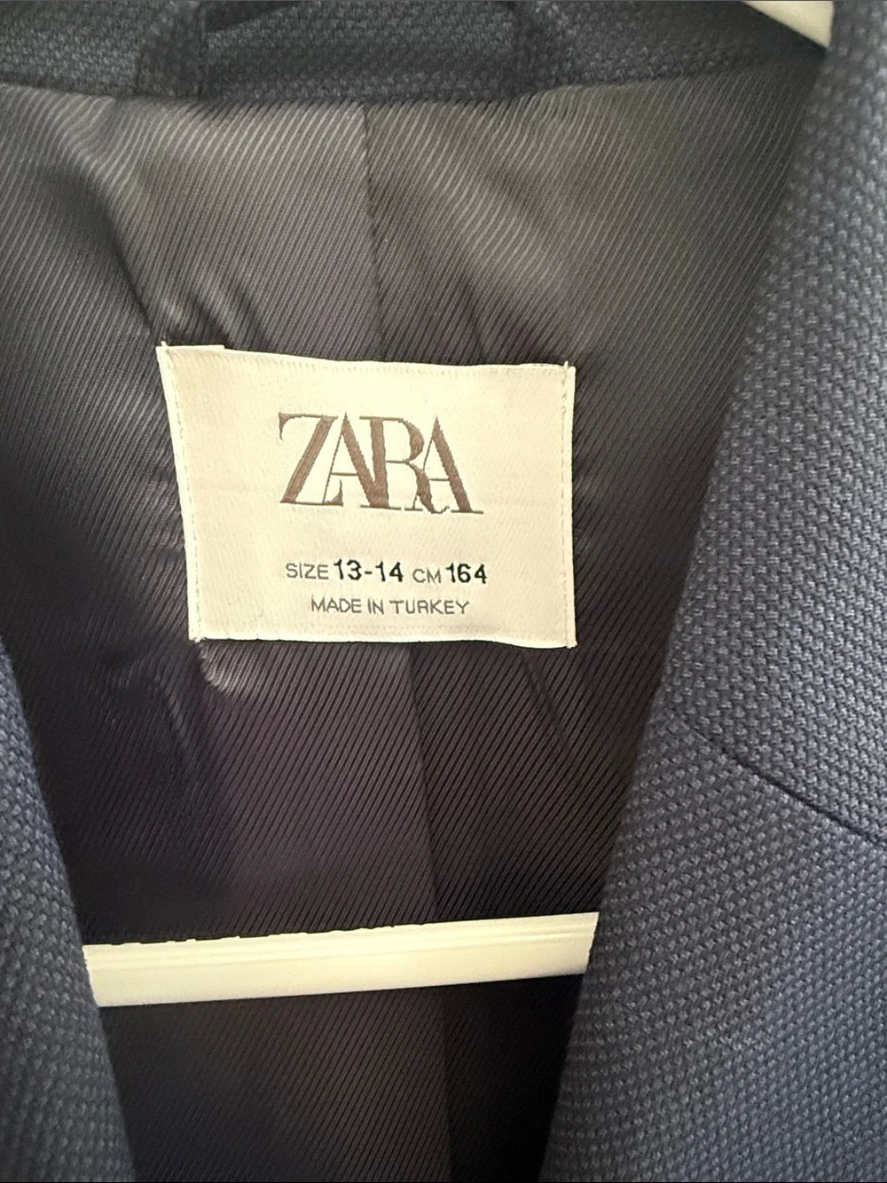 ZARA Navy Single-Button Kids Blazer